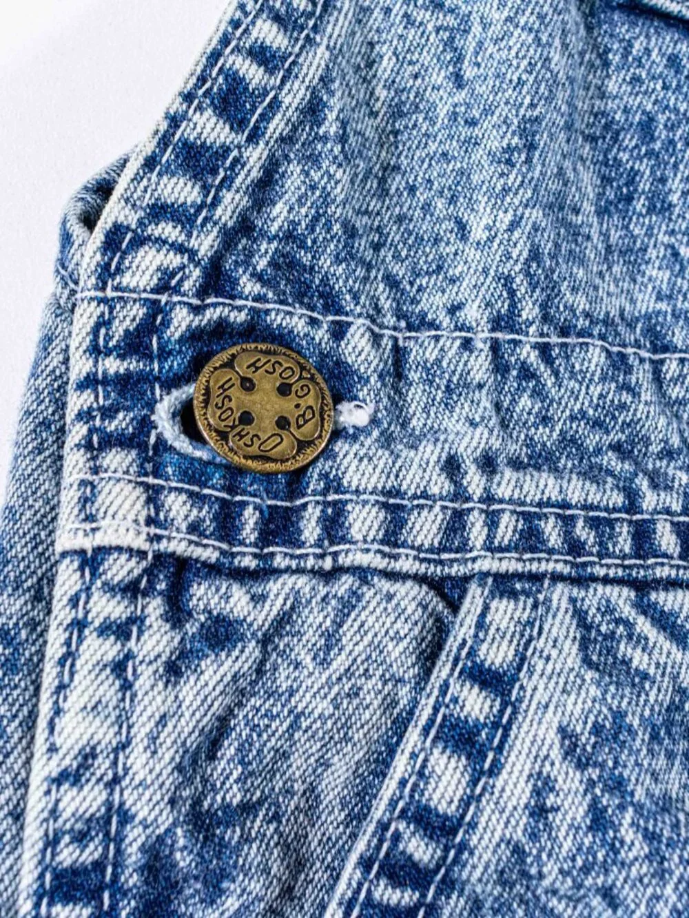 Vintage OshKosh B'Gosh Overalls 18 Months VestBak USA Made Blue Denim 80s 90s